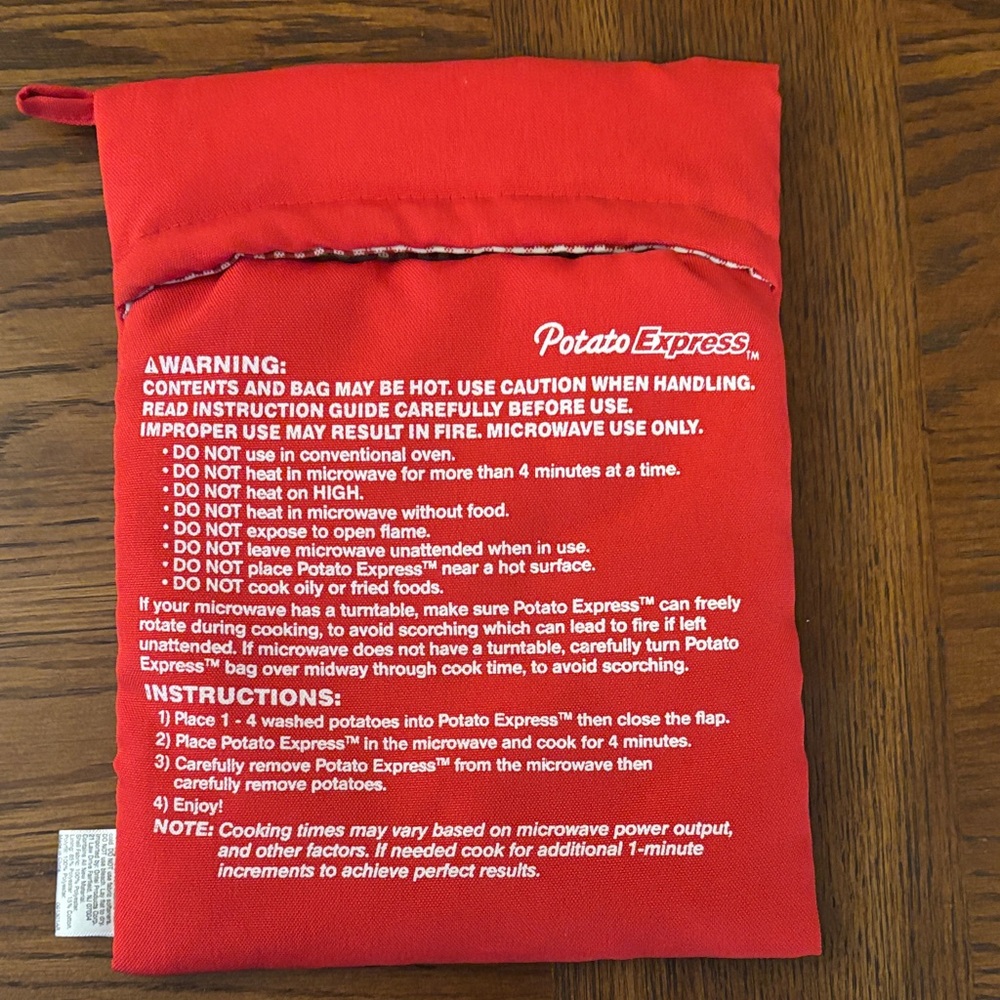 Red Potato Express Microwave Bag